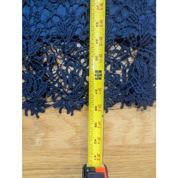 Harper Navy Lace Bodycon Open Back Cocktail Dress Medium - Picture 9 of 12